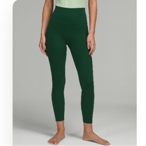 Lululemon Align High Rise Leggings with pockets 25” Sz 14 Everglade Green